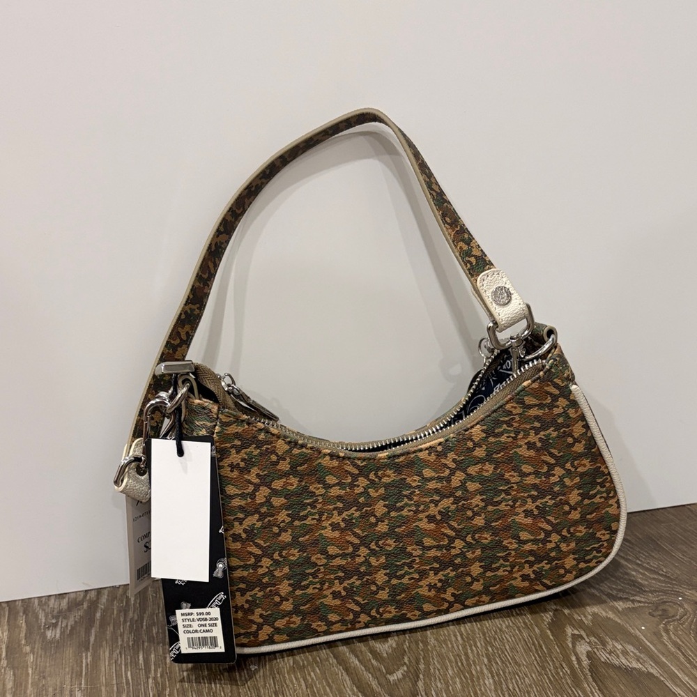 Von Dutch Mini Shoulder Bag in Camouflage Brown & Green - Picture 5 of 5